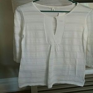 Banana Republic White 3/4 Sleeve (Medium)